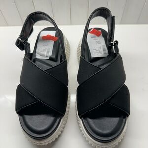 Black Sandals DKNY Sz8